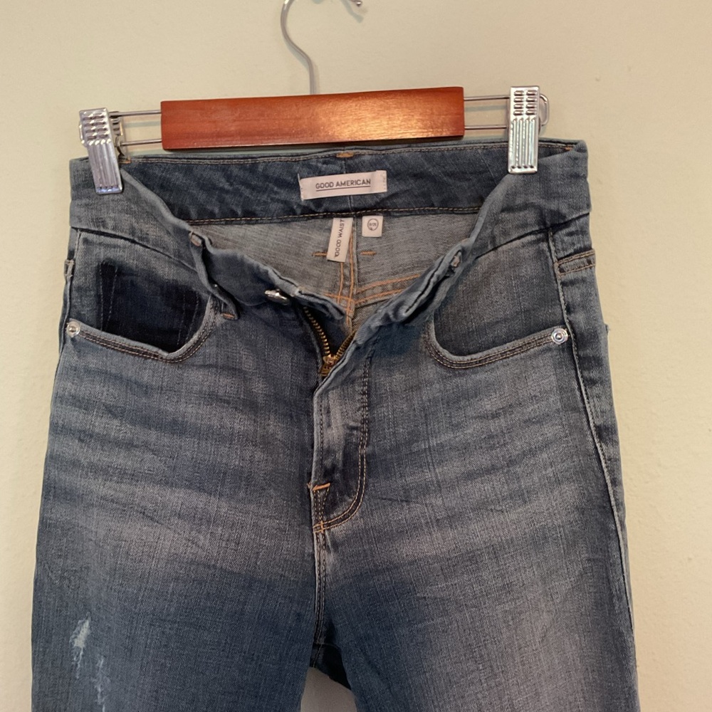 Good American, Good Waist Ripped Skinny Jeans size 25